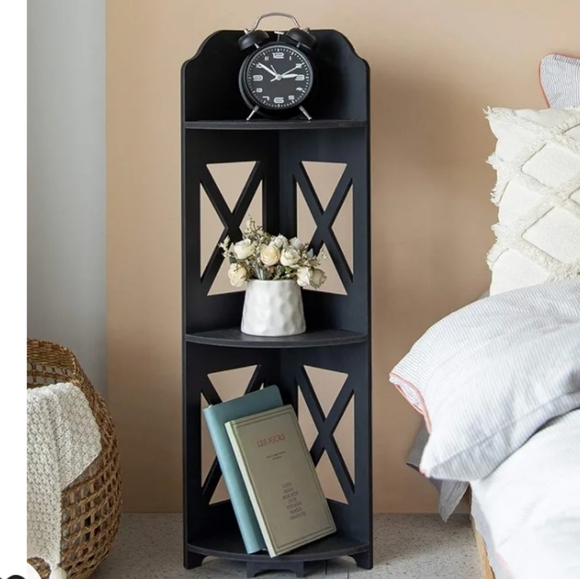 TuoxinEM Black corner shelf, new in box - Picture 1 of 4